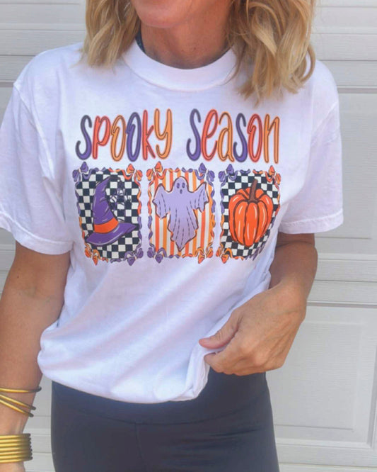 Witchy Ghost Pumpkin Garment Graphic T-shirt