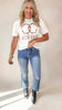 Medium Wash High Rise Crop Bootcut Denim Jeans | KanCan
