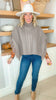 Cider - Crop Top Poncho With Tassel Trim