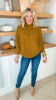 Camel Cowl Neck Sweater Poncho & Roll-up Sleeves