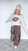 Cheetah Lips Sand Crewneck Graphic Sweatshirt *