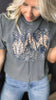 Leopard Battie Mama Garment Dyed Graphic Boxy Crop T-shirt