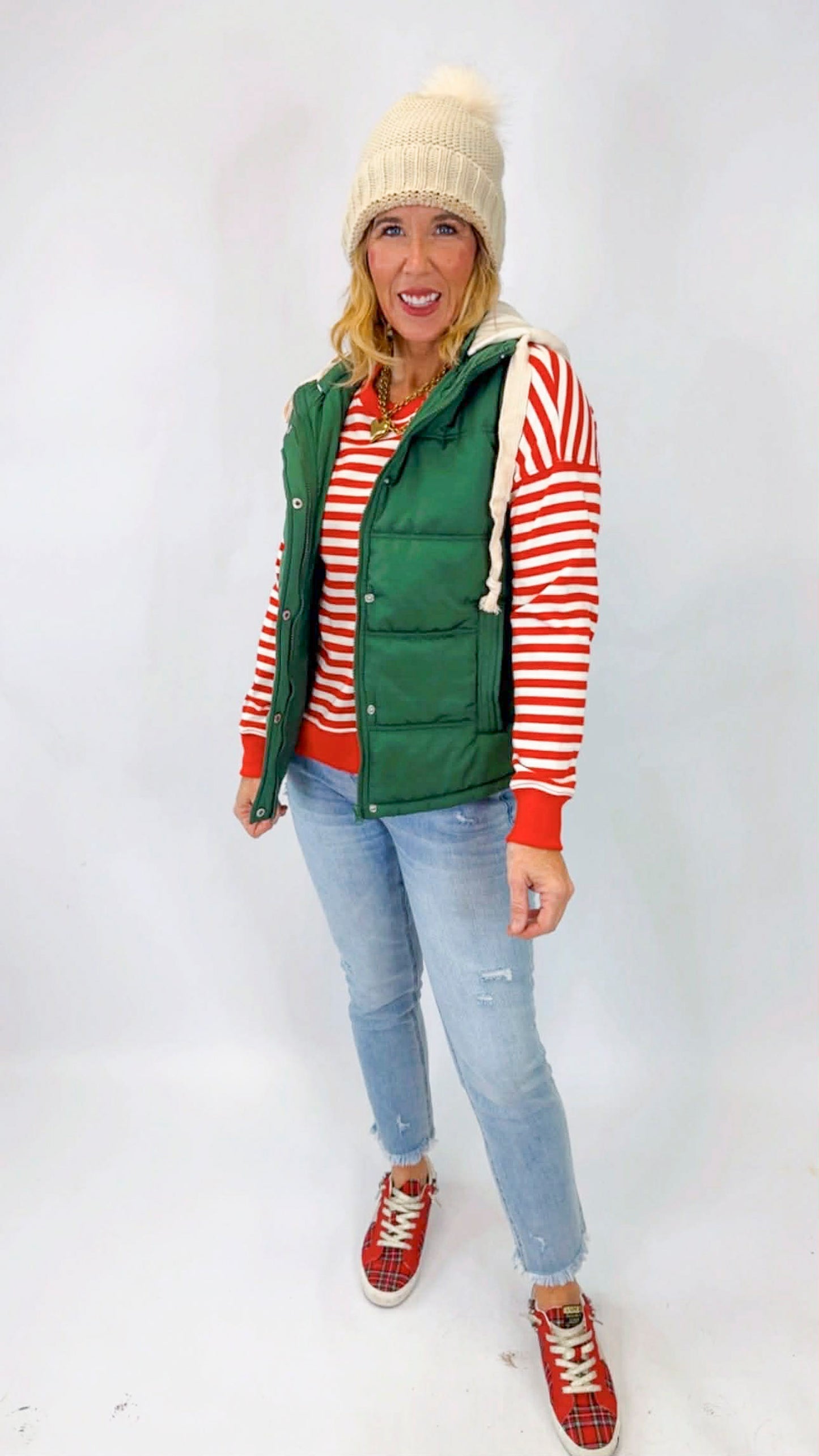 For the Love of Stripes Crew Sweatshirt