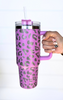 Pink Purple Leopard 40oz Tumbler