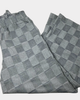 Heather Grey Checkerboard Wide Palazzo Pants