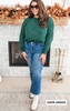 dark green Chenille Cropped Sweater