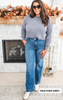 heather grey Chenille Cropped Sweater