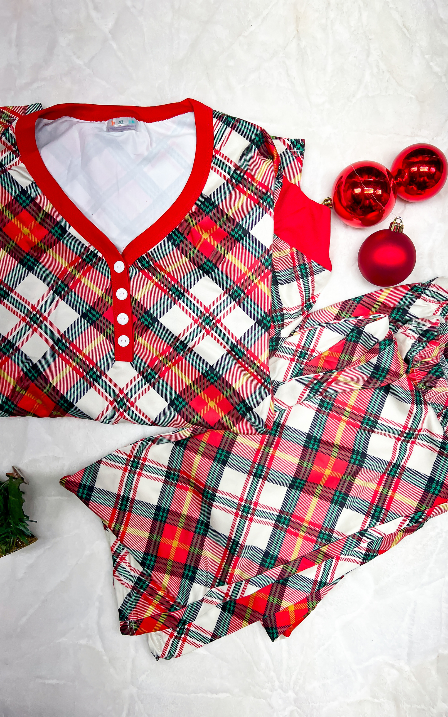 Red Plaid Pajama Set - Final Sale