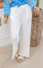 White Gauze Wide Leg Pants