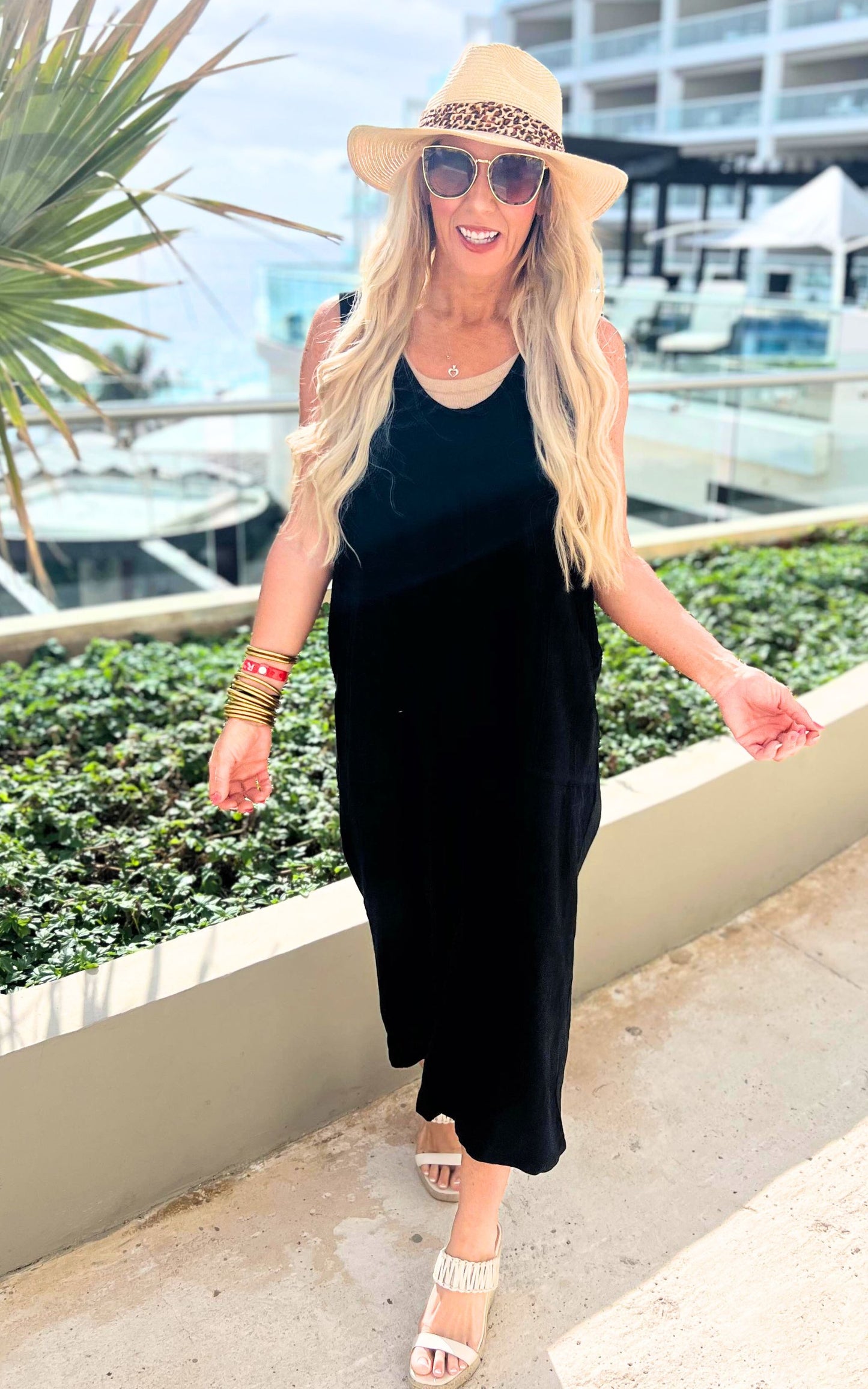 Black Sleeveless Jumpsuit