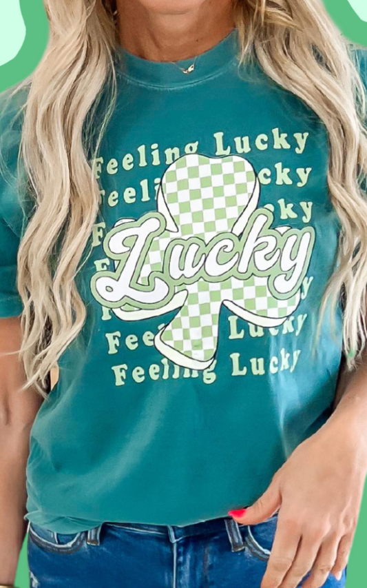 Feeling Lucky Garment Dyed Graphic T-shirt*