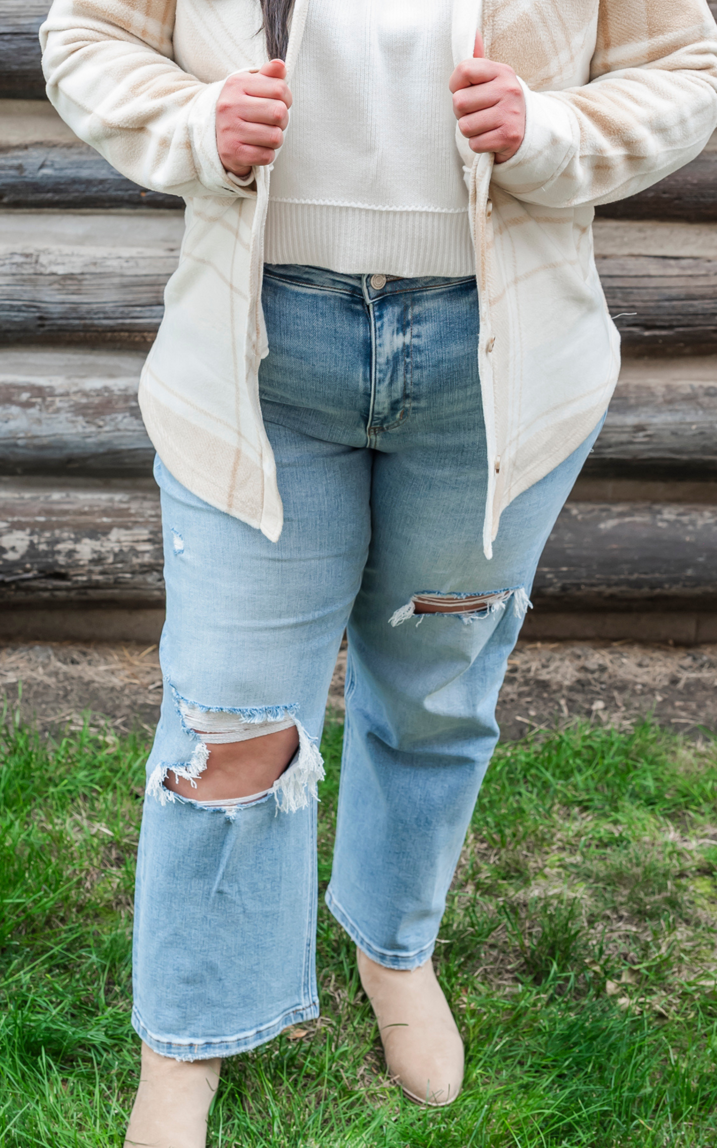 The Stella High Rise Dad Cropped Denim Jeans | Vervet