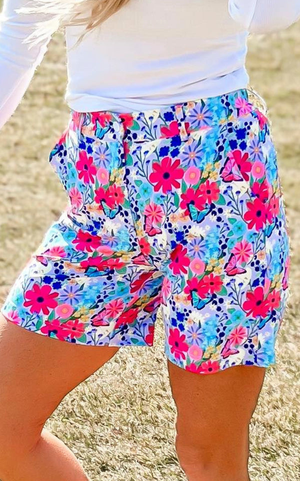 6.5 Inch Butterfly Everyday Bermuda Golf Chino Shorts by Salty Wave - DEAL