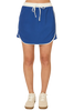 Royal Blue Contrast Piping French Terry Skirt - Final Sale