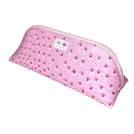 LIVE BOX- Blush Ostrich Joey Pouch