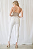 HIGH RISE ANKLE SKINNY WHITE DENIM - MICA