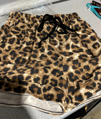 Leopard Drawstring Shorts