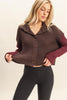 Contrasting Sleeves Sweater Cardigan (3 COLORS) | HYFVE *LA LIVE PREORDER