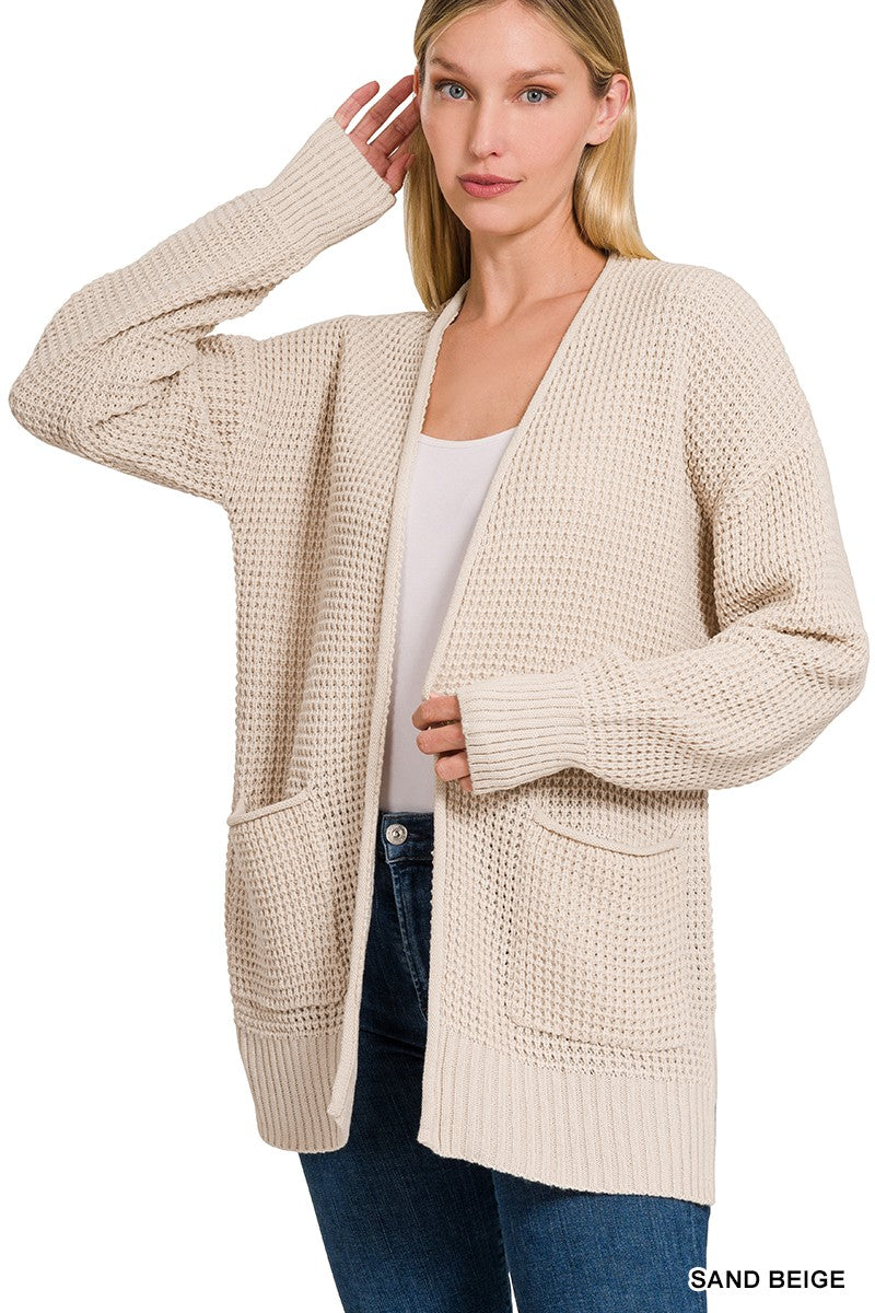 The Waffle Knit Cardigan | Zenana