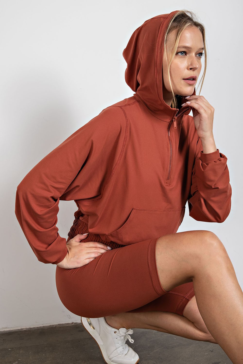 Butter Quarter Zip Hoodie w/ Kangaroo Pocket - Final Sale