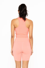Essential Micro-Ribbed Cropped Racer Tank Top | MONO B