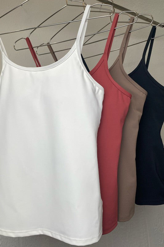 Dark Beige Easy Strap Tank Top - Final Sale