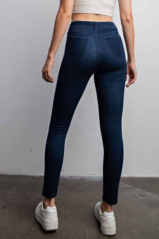 Denim Cotton Stretch Jeggings | Rae Mode - Final Sale