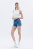 HIGH RISE DOUBLE CUFFED DENIM SHORTS | LOVERVET BY VERVET
