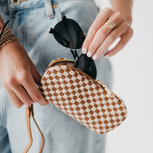 Dylan Woven Sunglass Case Wristlet-Pouch-Pretty Simple
