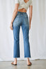 Super High Straight Leg with Step Hem Denim Jeans | Mica**DEAL