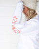 XOXO Heart On Your Sleeve Crewneck Graphic Sweatshirt