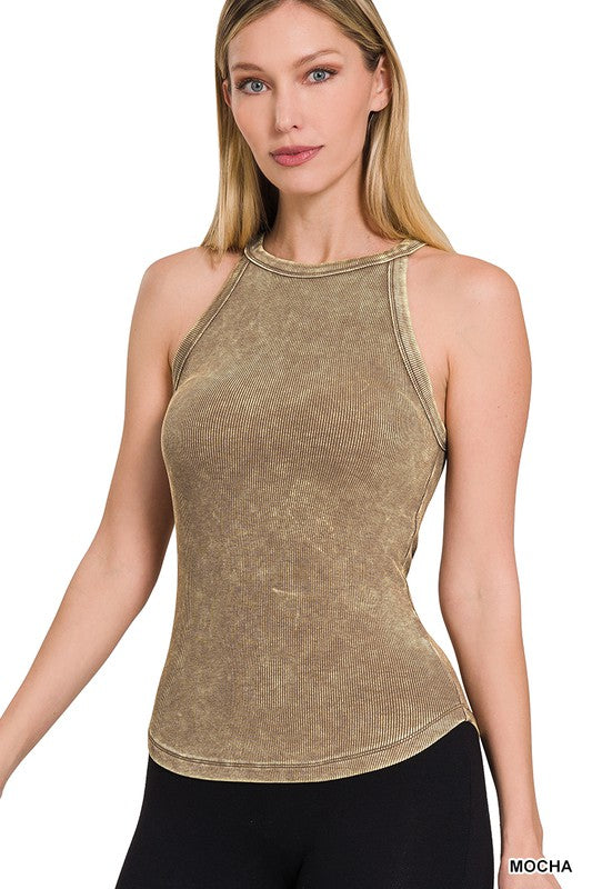 The Malorie Vintage Wash Everyday Tank Top - Final Sale