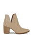 BROOKLYN Taupe Western Cutout Ankle Boot