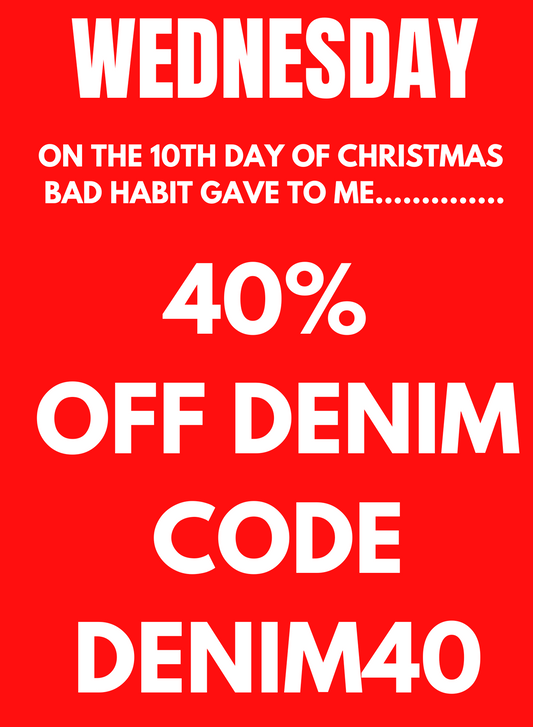 Wednesday: 40% off DENIM Code DENIM40