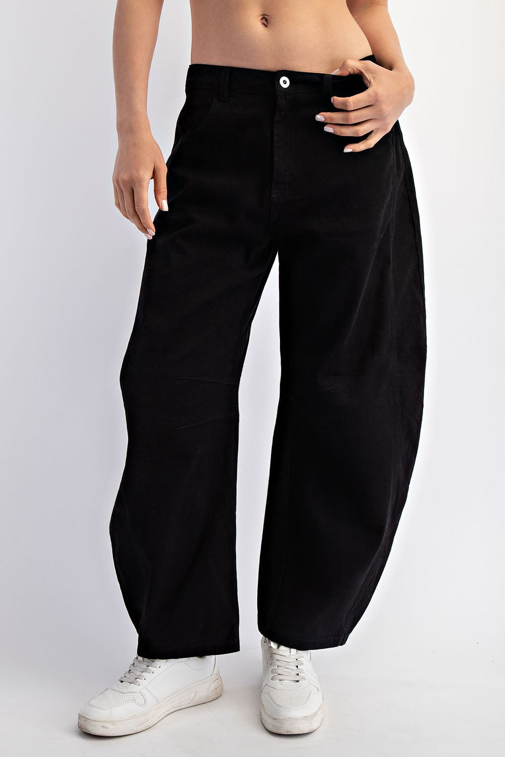 Cotton Twill Barrel Pant | RAE MODE