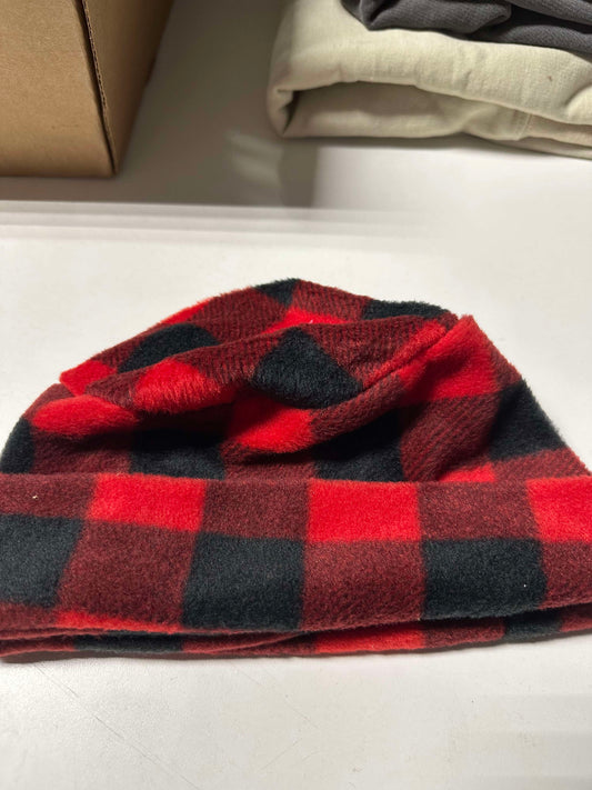 Buffalo Plaid Fleece Beanie