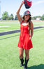 Seeing Red Solid Knit Romper