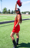 Seeing Red Solid Knit Romper