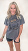 Creepy cute Skellie Motel tee in faded black, perfect for spooky season style