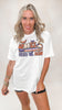 Casual Halloween tee with vintage vibes and colorful graphic saying 'Spooky State of Mind'.