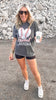 Grandma Loves Baseball Garment Dyed Graphic T-shirt - Final Sale