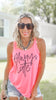 Always Late Graphic Racerback Tank Top