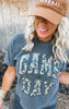 Camo Game Day Garment Dyed Graphic Boxy Crop T-shirt
