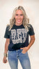 Sporty black Game Day tee styled for tailgates, stadium seats, or weekend wear.