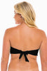 Black Curvy Large Cup Bandeau Swim Top