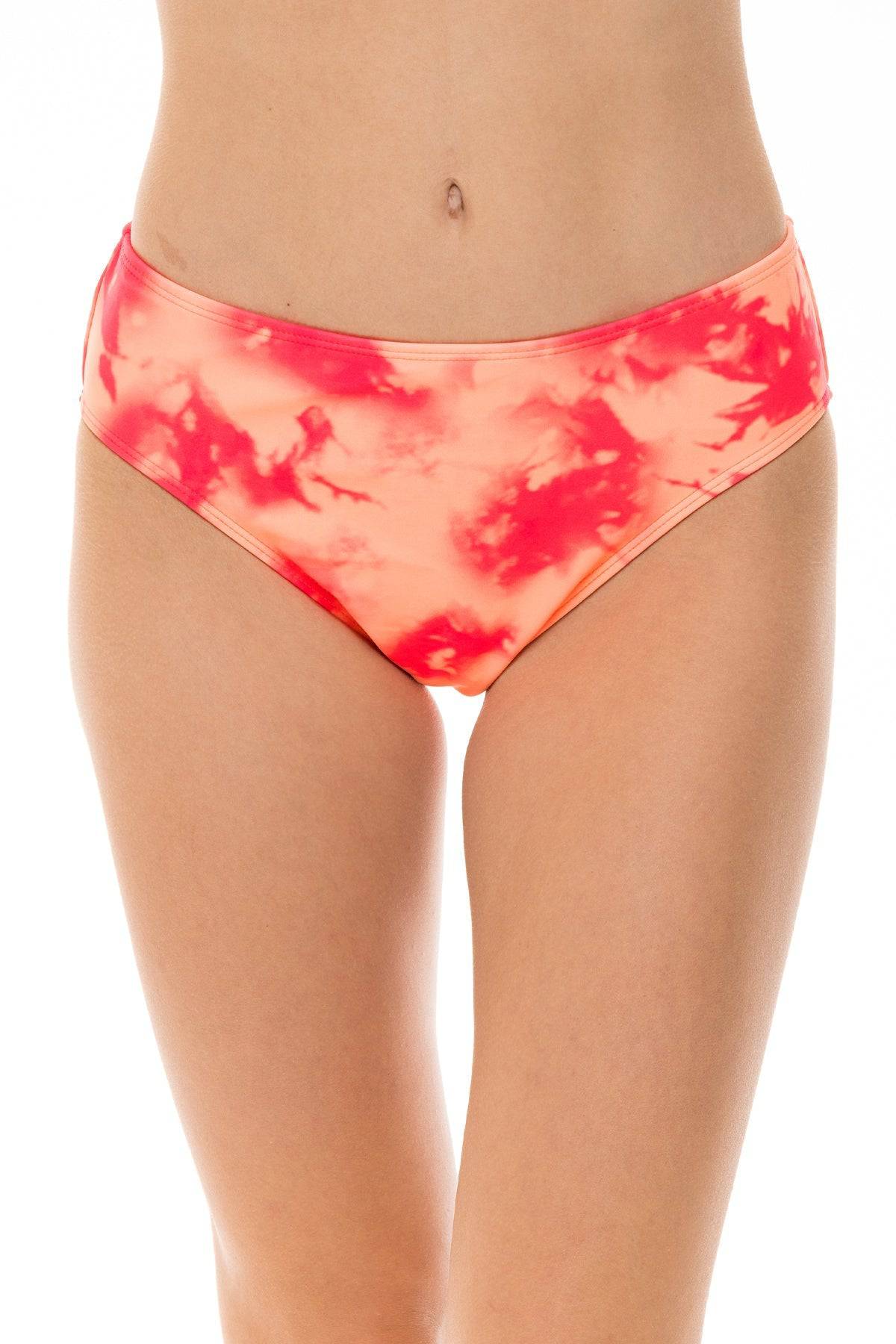 Sunset Sky Tie Dye Full Cut Mid Rise Swim Bottom - Final Sale