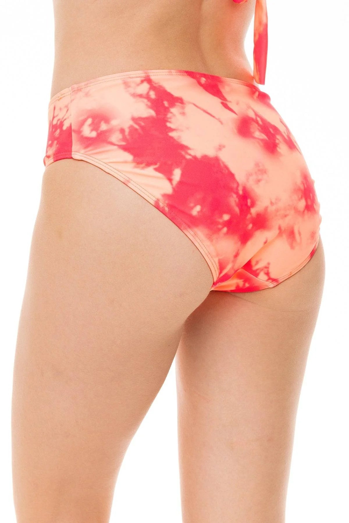 Sunset Sky Tie Dye Full Cut Mid Rise Swim Bottom - Final Sale