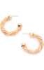 Twisted Raffia Braided Open Hoop Earrings - Final Sale