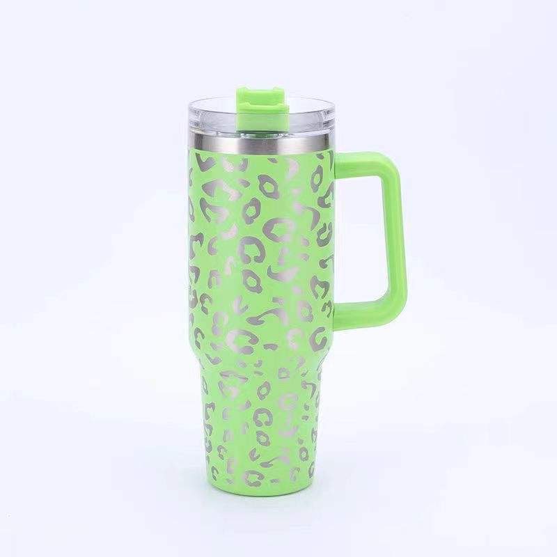 BHB Exclusive: Lime Green Leopard 40oz Tumbler