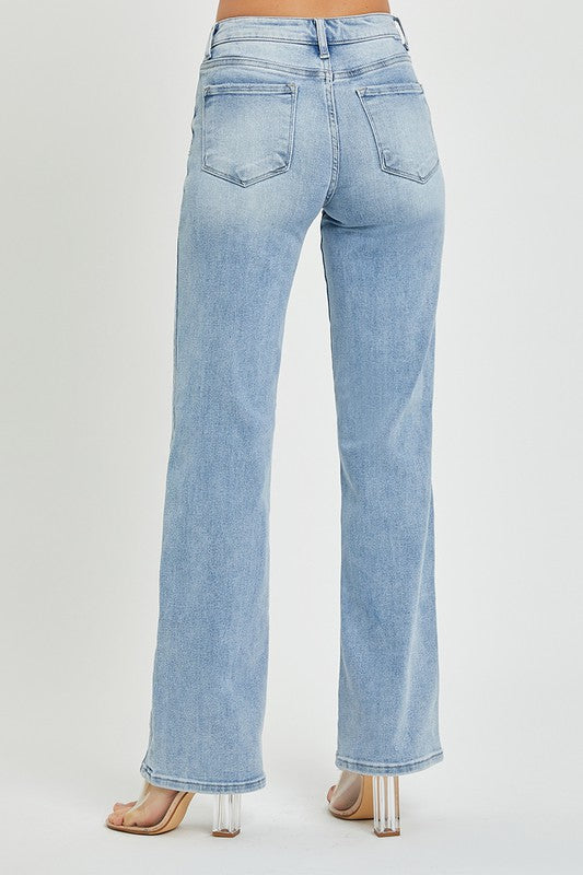 Mid Rise Straight Denim Jeans - Risen